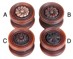 Generic Wood Knob with Insert - 1930's Radios (plastic): click to enlarge